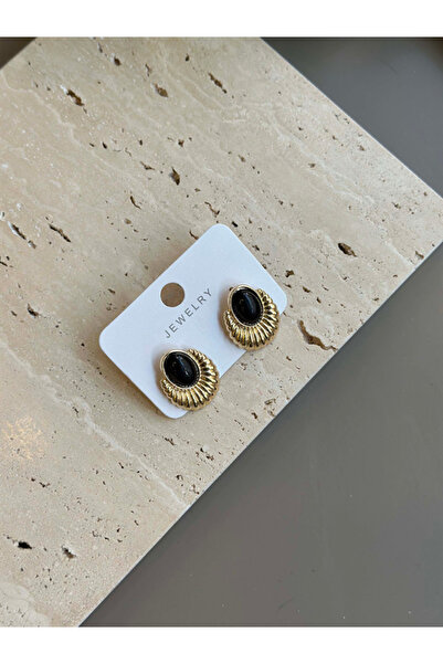 Mestore Stone Earrings - Black