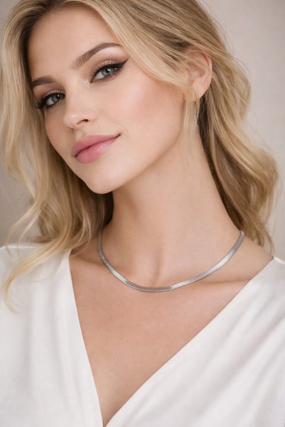 BALVORA VENTO Women's Steel Snake Chain Necklace Does Not Fade
