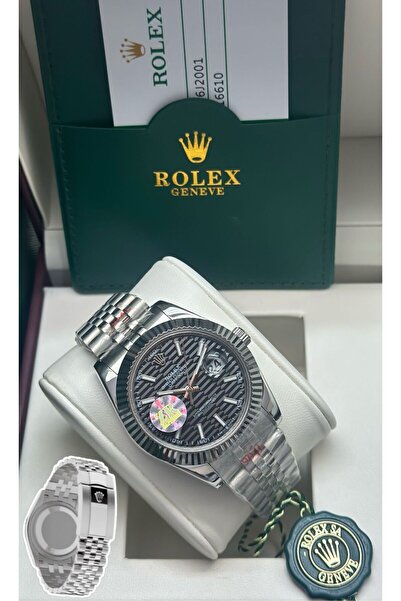 Watch Rolls men's battery-operated, wide lock, clean, serrated frame