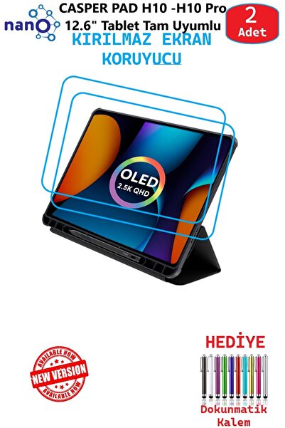 DUHALINE 2Pcs Casper Pad H10-H10 Pro 12.6" Full Compatible Screen Protector G...