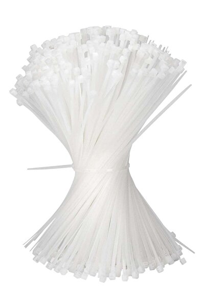 Generic Cable Ties 400 mm x 4 mm - White - Nylon - Self-Locking for Home, Off...