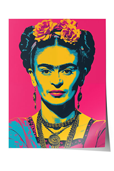 Zestia Poster Premium Frida Kahlo Pop Art Interpretare Portret Colorat Decor ...