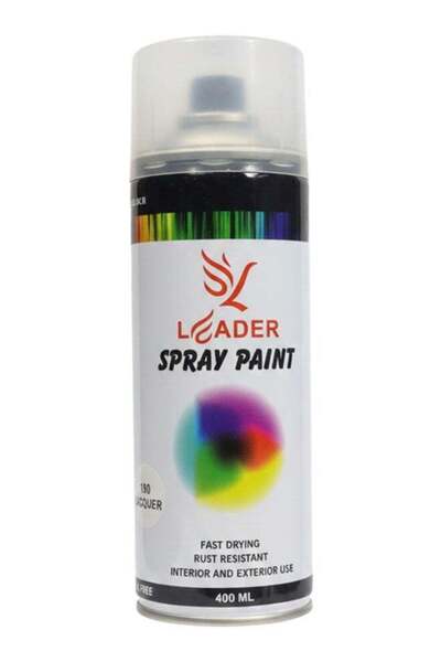 Leader بخاخ طلاء شفاف 400 مل - طلاء متعدد الأغراض عالي الجودة