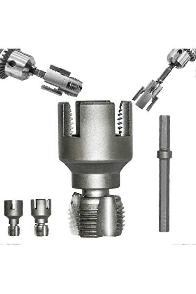 Generic 3-Piece 2-in-1 PVC Pipe Threading Tool Kit, 1/2" & 3/4" Integrated In...