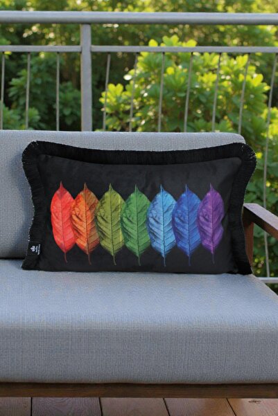 LUX VIE Throw Pillow Cover 35X50 cm Babyface Fabric Double Sided Black Tassel...