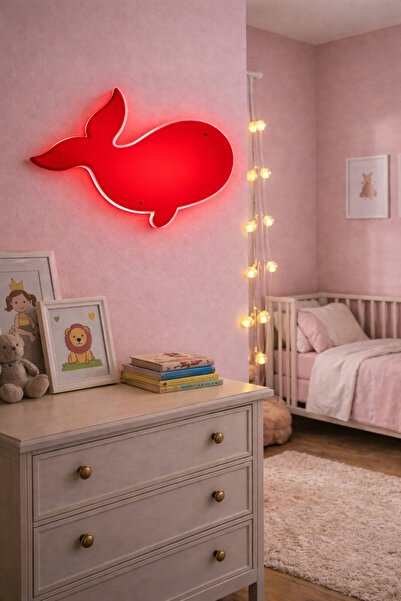 Sun Aplik Sconce Whale Led Wall Lamp 32X16X5 cm
