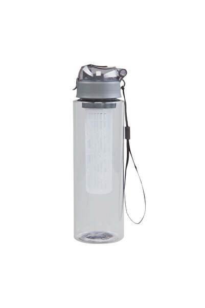 mercanpromosyon Gray Detox Water Bottle with Fruit Compartment - Leak-Proof S...