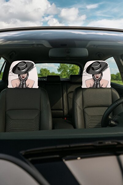 EVPANYA Decorative Car Headrest Covers, Set of 2