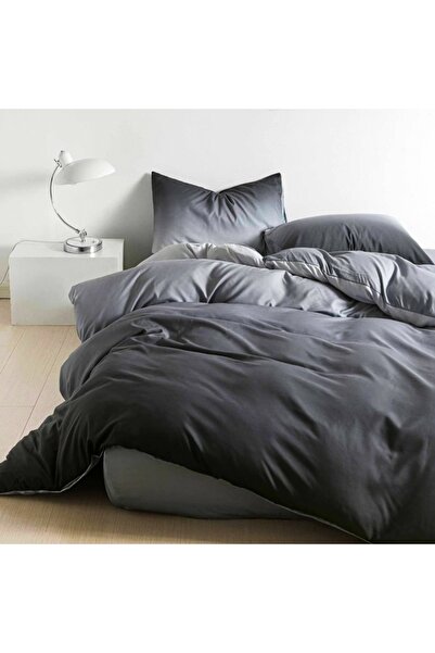 CumparaMisim Double bed linen with Stretchy, satin Cotton , Grey, gradient