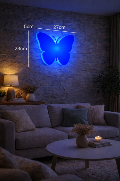 Sun Aplik Sconce Butterfly Led Wall Lamp 27X23 cm