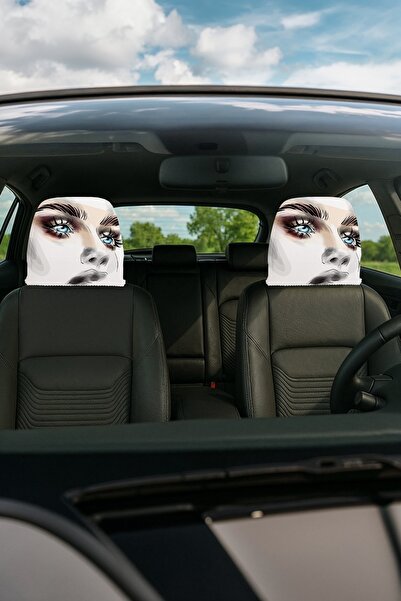 EVPANYA Decorative Car Headrest Covers, Set of 2