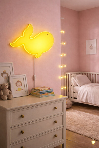 Sun Aplik Sconce Whale Led Wall Lamp 32X16X5 cm