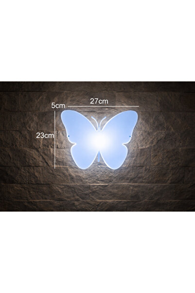 Sun Aplik Sconce Butterfly Led Wall Lamp 27X23 cm