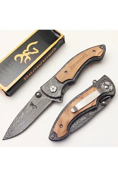 John Connely Kaliteli Paslanmaz Çelik bıçak - 21 cm - Damascus Desenli