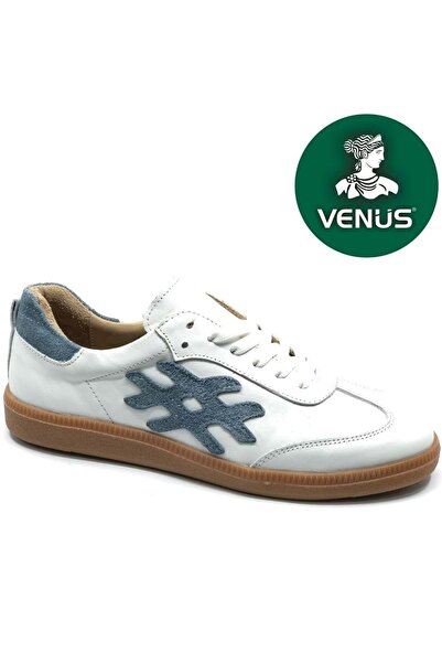 Venüs Nopines Hakiki Deri Ortopedik Kadın Casual Ayakkabı BEYAZ
