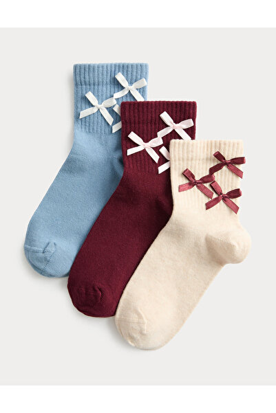Marks & Spencer 3'lü Fiyonk Detaylı Çorap