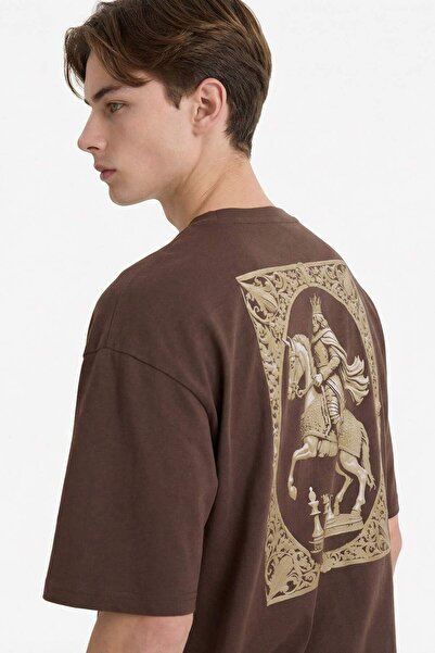 DeFacto 100% Cotton Boxy Fit Printed T-Shirt F8025Ax26Sp