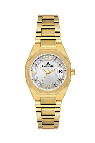 Daniel Klein Gold Color Gift Packaged 30 mm Women's Wristwatch and Bracelet