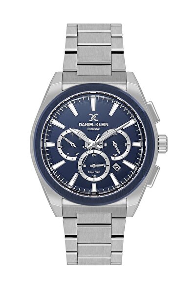 Daniel Klein Silver Navy Blue Color 44 mm Gift Boxed Inner Gauges Active Men'...