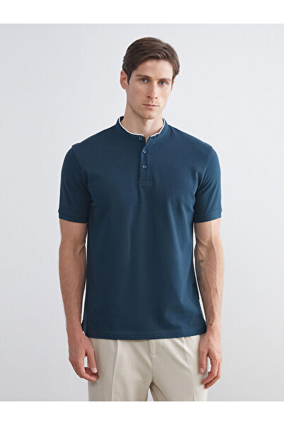 LC Waikiki Peak New Season Hakim Collar Pique Men's T-Shirt