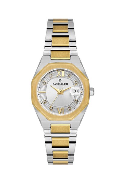 Daniel Klein Gold Silver Color Gift Packaged 30 mm Women's Wristwatch and Bra...