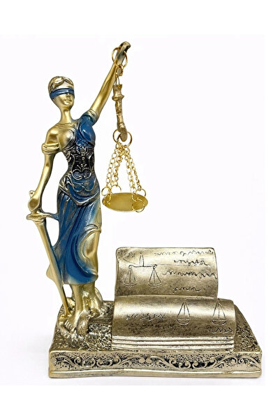 Epilons Figurină a justiției din poliester cu carte de vizită Alk4426