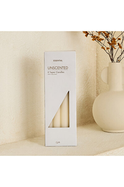 Home Box مجموعة شموع لونا المخروطية غير المعطرة، 8 قطع - 25 سم