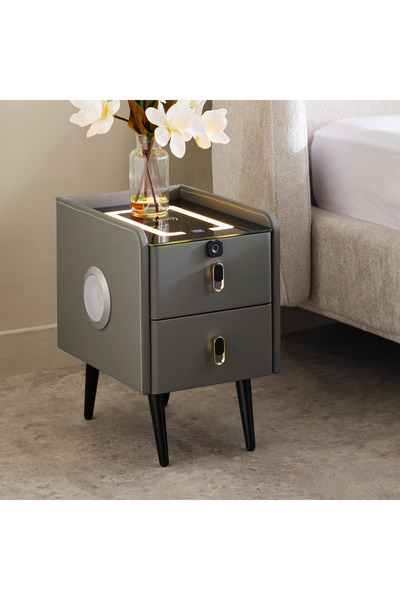 Generic Orion Smart 2-Drawer Compact Nightstand End Table