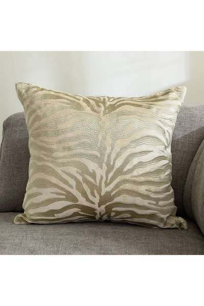 Home Box وسادة محشوة مطرّز جلد النمر الصحراوي - 50×50 سم