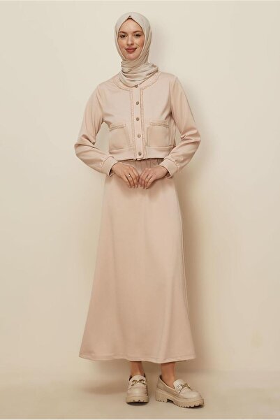 Alvina Buttoned Skirt Suit 45186
