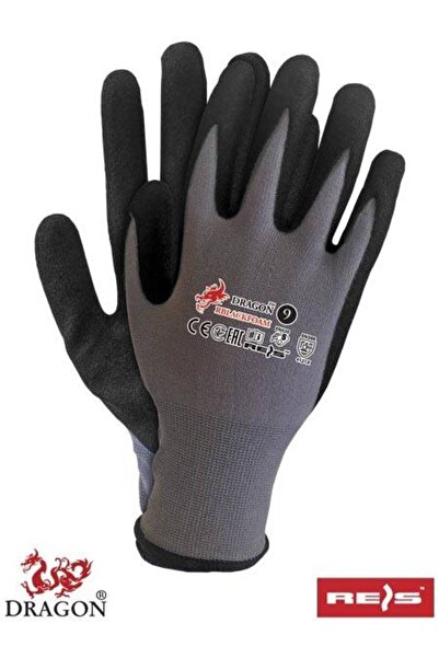 Reis RBLACKFOAM nitrile dipped protective gloves, Dragon 10