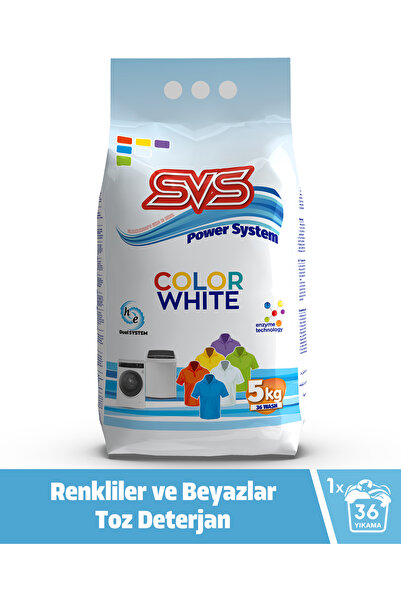 Toz Çamaşır Deterjanı Renkliler Ve Beyazlar İçin 5 Kg