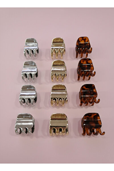 MutluBiDünya 12 Adet 3 Farklı Renkte Tırmık Toka Boy 2,5 Cm