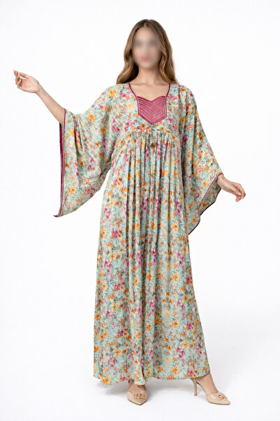RONZA Silk jalabiya with French sleeves