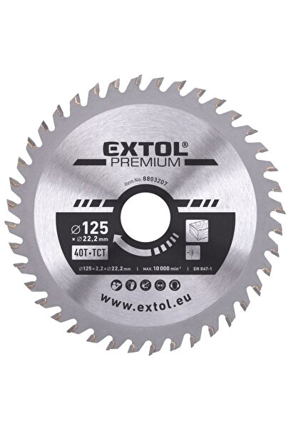 Extol Disc de tăiere circular pentru ferăstrău, SK, 125 x 2,2 x 22,2 mm, 40 d...