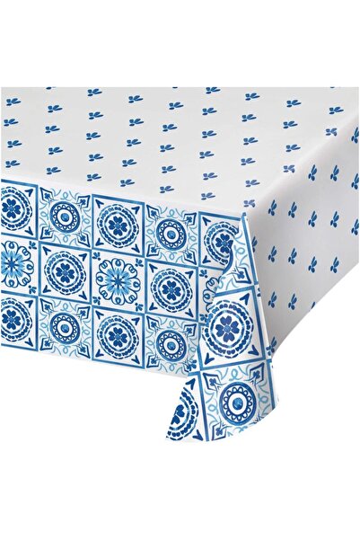 Creative Converting Blue Willow Paper Tablecover 54"x96" 1ct