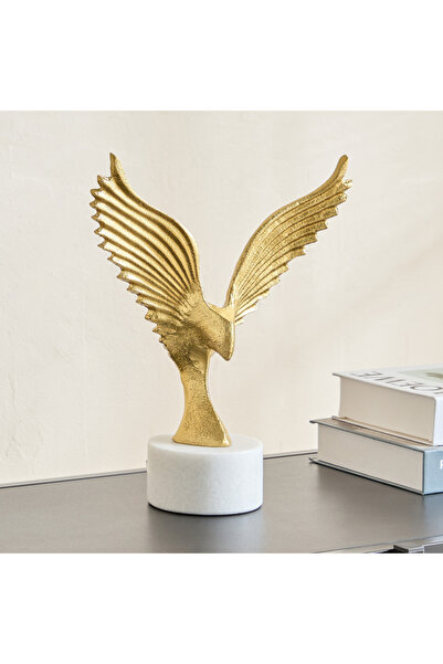 Home Box Stafford Liv Aluminium Eagle Decorative Accent with Marble Base - 27...
