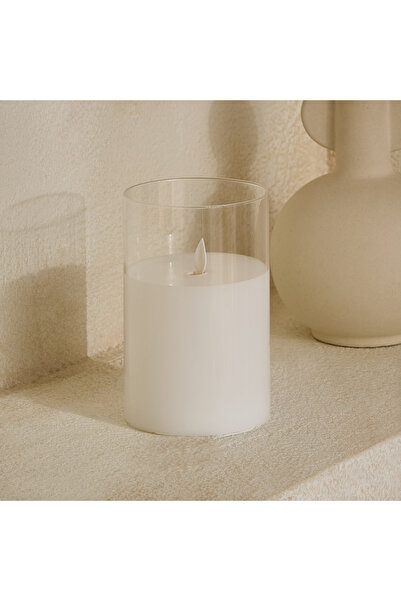 Home Box شمعة لونا LED عمودية - 10 × 15 سم