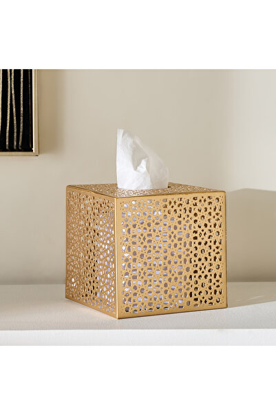 Generic Arabesque Zaynah Decorative Cutwork Tissue Box - 14x14x14 cm