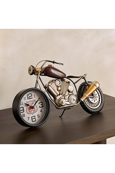 Home Box Maverick Vintage Motorbike Table Clock - 46x14.5x20 cm