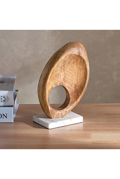 Generic ديكور هندسي تجريدي من ليف - 19×6×19 سم