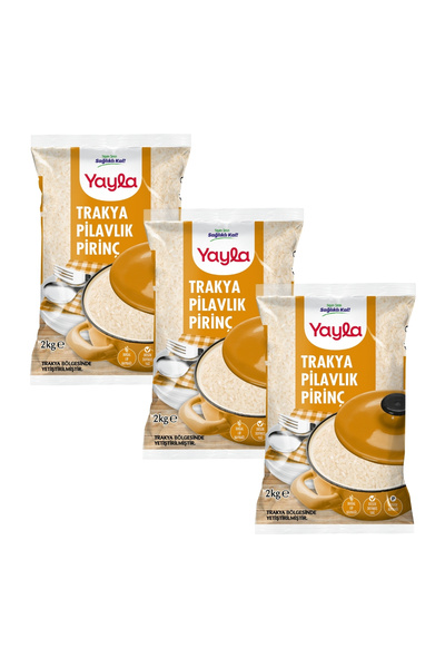 Yayla Trakya Pilavlık Pirinç 2 kg x3