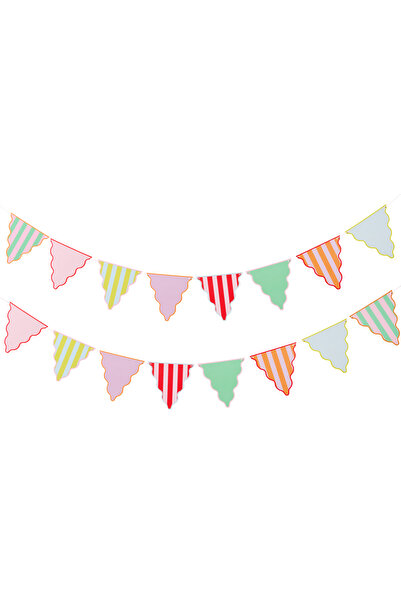 Hootyballoo Bright Banquet Card Bunting 4m