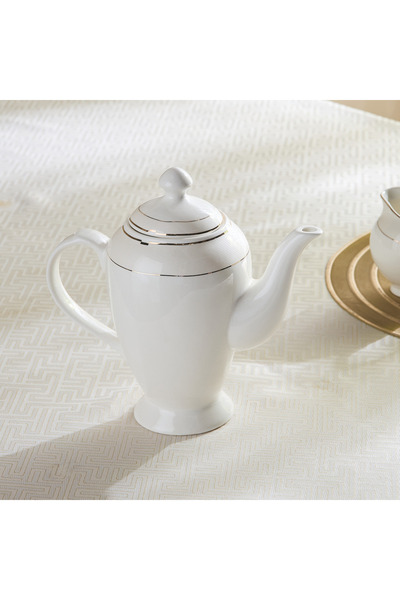 Generic Rib Porcelain Teapot - 1.5 L