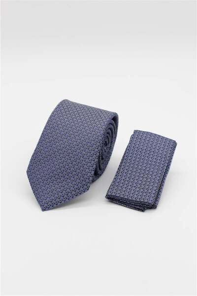 İmza Тъмносиня вратовръзка с шарки, 6 см