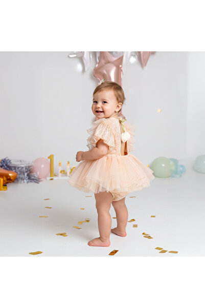 Coolimino Girls' Romper Jumpsuit with Tulips for Special Day