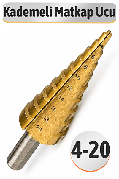 Badem10 Kademeli Matkap Ucu Aparatı 4-20 mm Metal Ahşap Plastik Delme Uyumlu ...