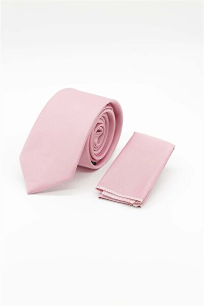 İmza Pink Plain Satin Tie