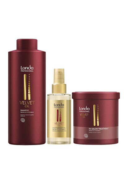 Londa Professional Set Promo Velvet Oil, Sampon 1000 ml, Masca 750 ml, Ulei P...
