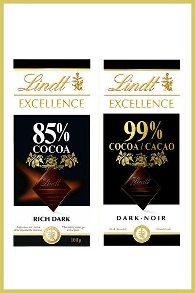 Lindt Excellence %85 ve %99 Kakao 100 g Ekstra Yoğun Bitter Çikolata Set